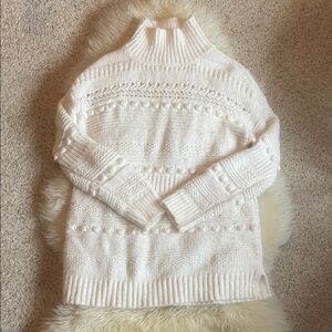 Chic Cream Turtleneck Sweater